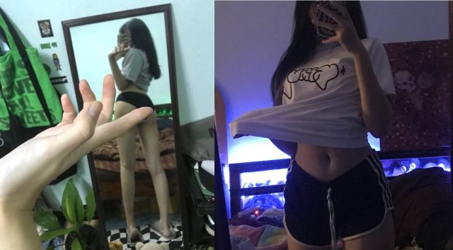 Ny chân dài thích nằm trên nhún