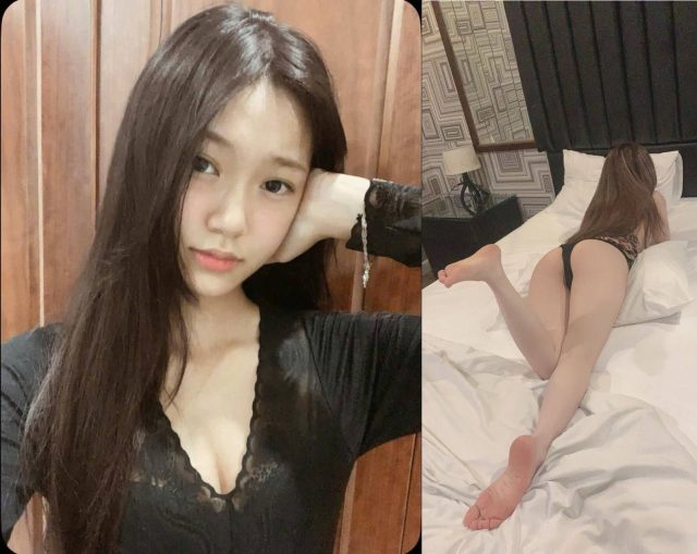 Chân dài miên man em há háng siêu rộng