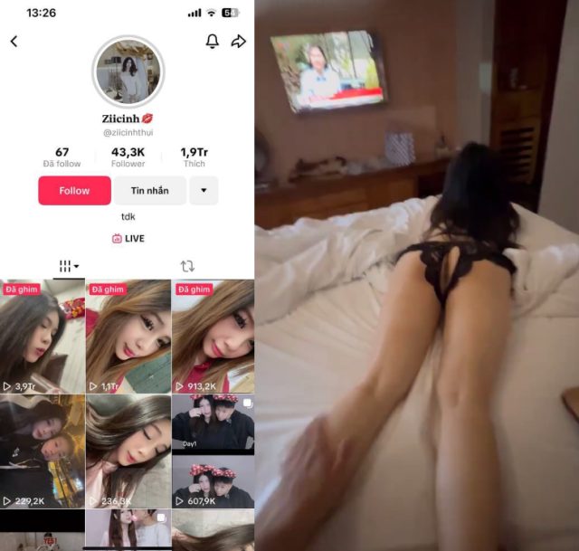 Tiktoker Ziicinh bị lộ video sex siêu đẹp