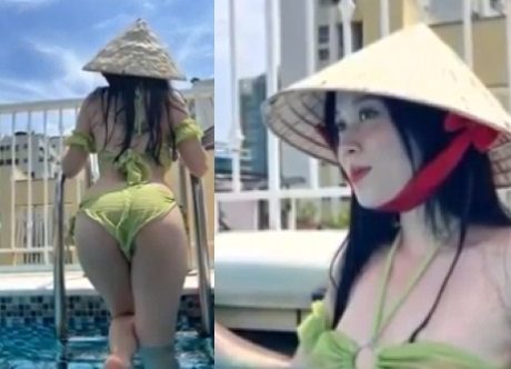 Sex VN Cao Thanh Tuyền nổi hứng bú cu bên hồ bơi
