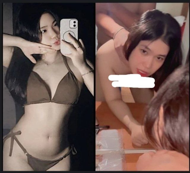 Minh Vy sướng khi chịch trước gương